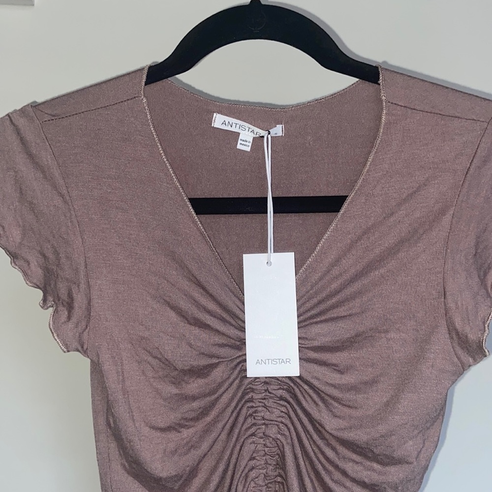 3/$30 | Purple Adjustable Front Scrunch Crop Top